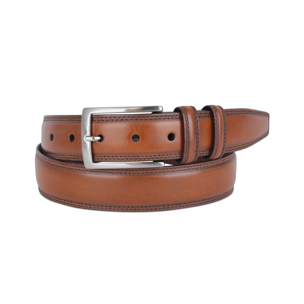 Trafalgar Brown Leather Belt Mens Size 40‎ Cortina Italian Lining Classic